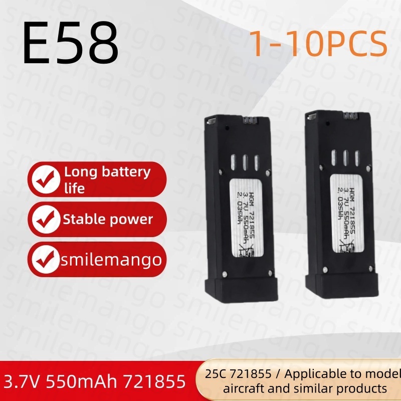 1-10PCS 3.7V 550mAh RC Drone L - Eachine Drone E58 评论和价格