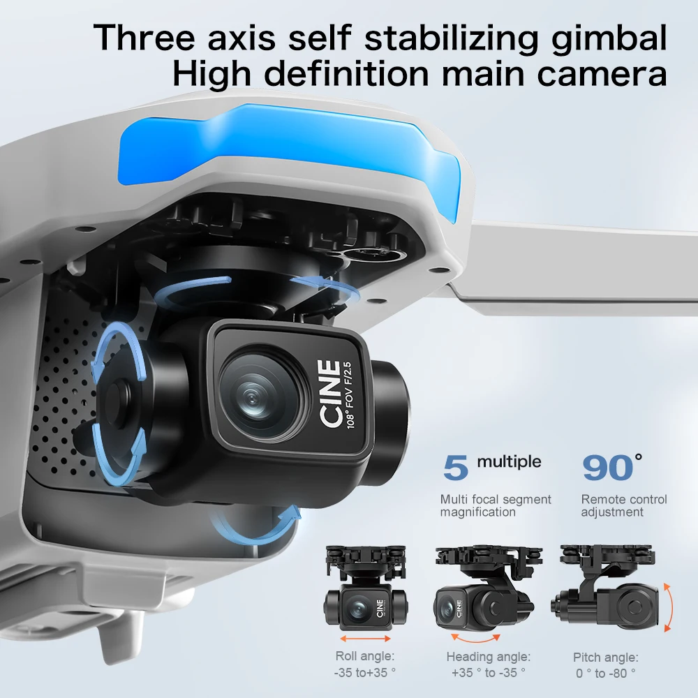 Original S-X1 GPS Drone 8K HD  - Drone Gimbal 3 Axis 评论和价格