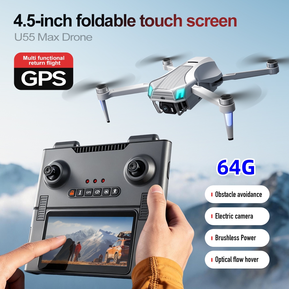 NCZOBOE U55 RC Drone HD Dual C - Drone Gimbal 2 Axis 评论和价格